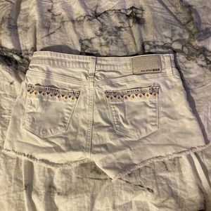 Big star white jean shorts